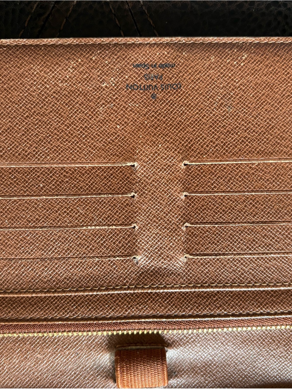 Louis Vuitton Monogram Canvas Brown & Gold Zip Wallet - Picture 4 of 16